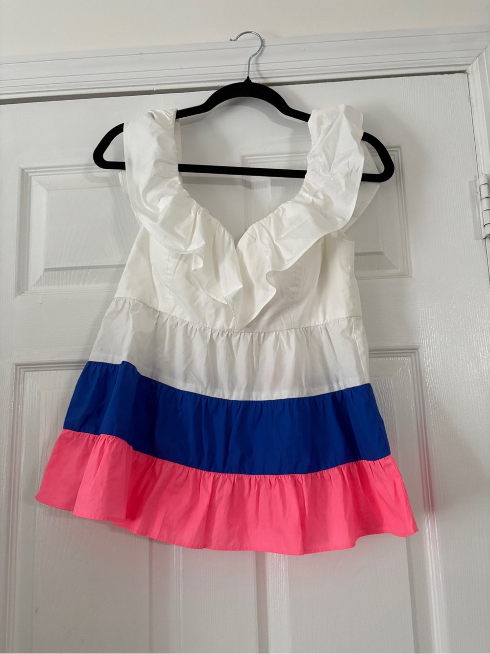 NWT Lilly Pulitzer Emie Ruffle Top Tiered Colorblock